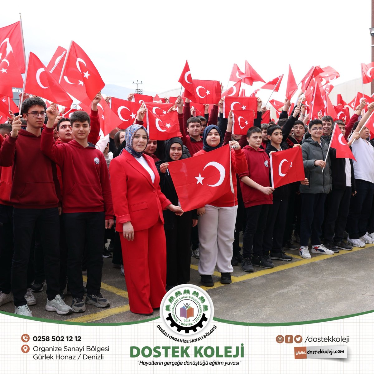 dostekkoleji's tweet image. DOSTEK Koleji olarak "Bayrak Sevgisi" etkinliklerimizi gerçekleştirdik. 

#dostek #dostekkoleji #denizliosb #bayrak #bayraksevgisi
