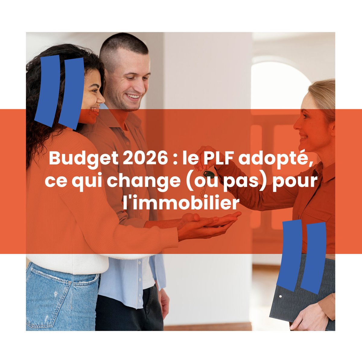 [INFO DE L’IMMO]

Le #Budget 2026 a été adopté le 2 février.
Côté #Immobilier, certaines mesures s’appliquent dès maintenant, d’autres seront effectives après décrets et #InstructionsFiscales.

Ce qui change concrètement➡️ cutt.ly/ktb5eqzk