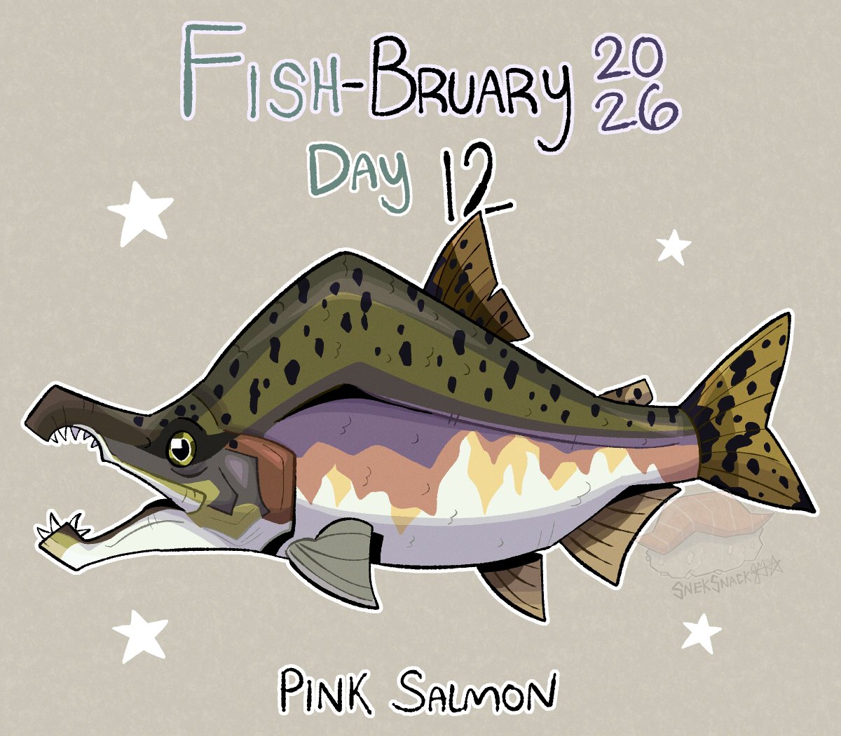 Snek_Snack's tweet photo. #Fishbruary26!
Day 12: Pink Salmon!
Who's been tickling the fish? 🤣 https://t.co/k2eDbjndjG