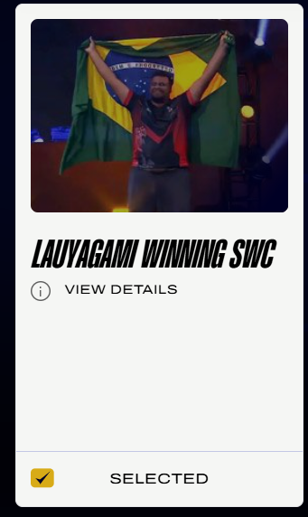 🚨 Atenção, amigos! 🚨
A votação do EVO Awards está chegando ao fim! 
🗓 Encerra no dia 20/02, então não deixem pra última hora.
Bora fortalecer quem fortalece a nossa cena! 🙏
Votem no mestre da Angel e da Hinako, <a href="/Lauyagami1/">Lauyagami</a>, campeão mundial de KOF XV, vencendo o lendário