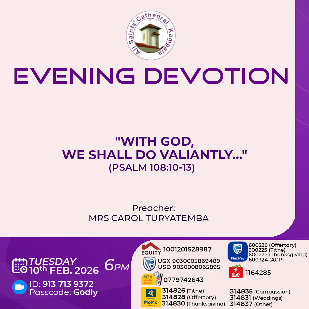 allsaintskla's tweet photo. Join us for Evening Devotion (Online Only) on Tuesday, 10th February 2026 at 6pm. Invite a friend !!
#ASCKEveningDevotion #Prayer #ASCKChurchOnline https://t.co/drRUImKbyq