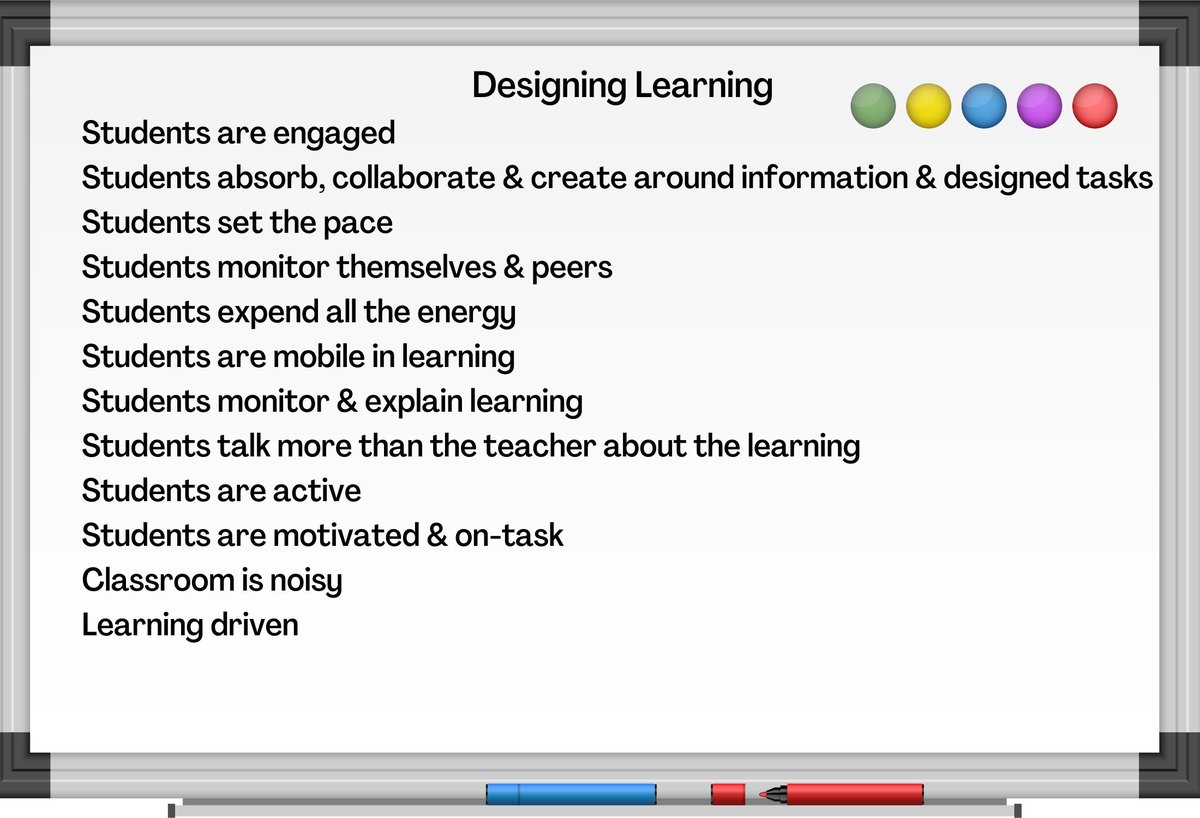 Teachers teach students content/facts/procedures

Learning engineers design learning for learners to engage, assess, collaborate, monitor, reflect, revise &amp; more

Educators, be learning engineers!

You &amp; your learners will both see the benefits