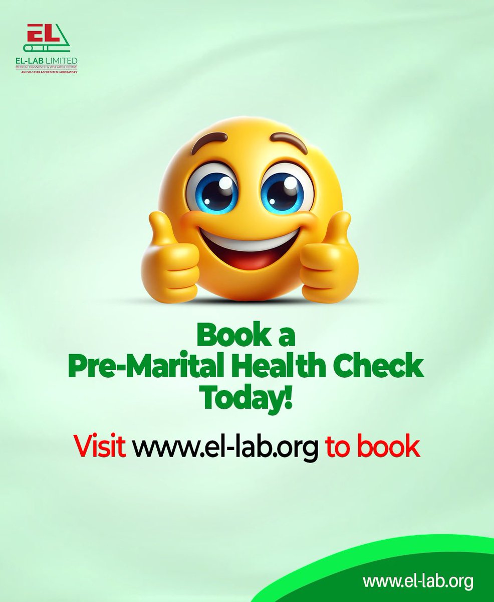 Ellab_ng's tweet image. Visit our website: el-lab.org to book a test.

#PremaritalHealth #FAQs #ELLABCares