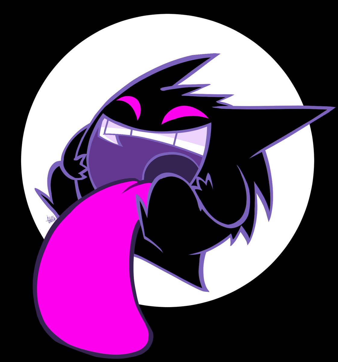 Shiny Gengar with gold/silver colors.