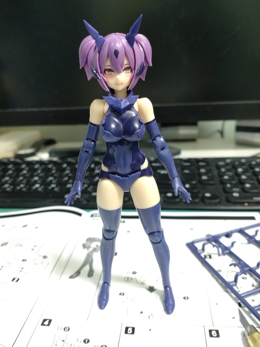 code_kaguya's tweet image. 枢　影衣　素体完成！
今度の太ももパーツすごいぞ！

#メガミデバイス