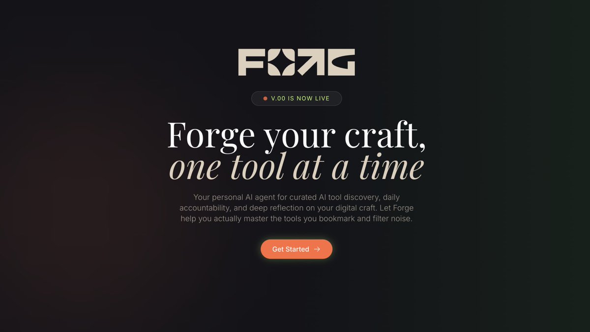 built an ai agent that curates weekly ai tools, keeps you accountable, and gets smarter from your feedback.

what an insane timeline we live in. if you'd told me last year i could do this i would've told you to fuck off.

link below