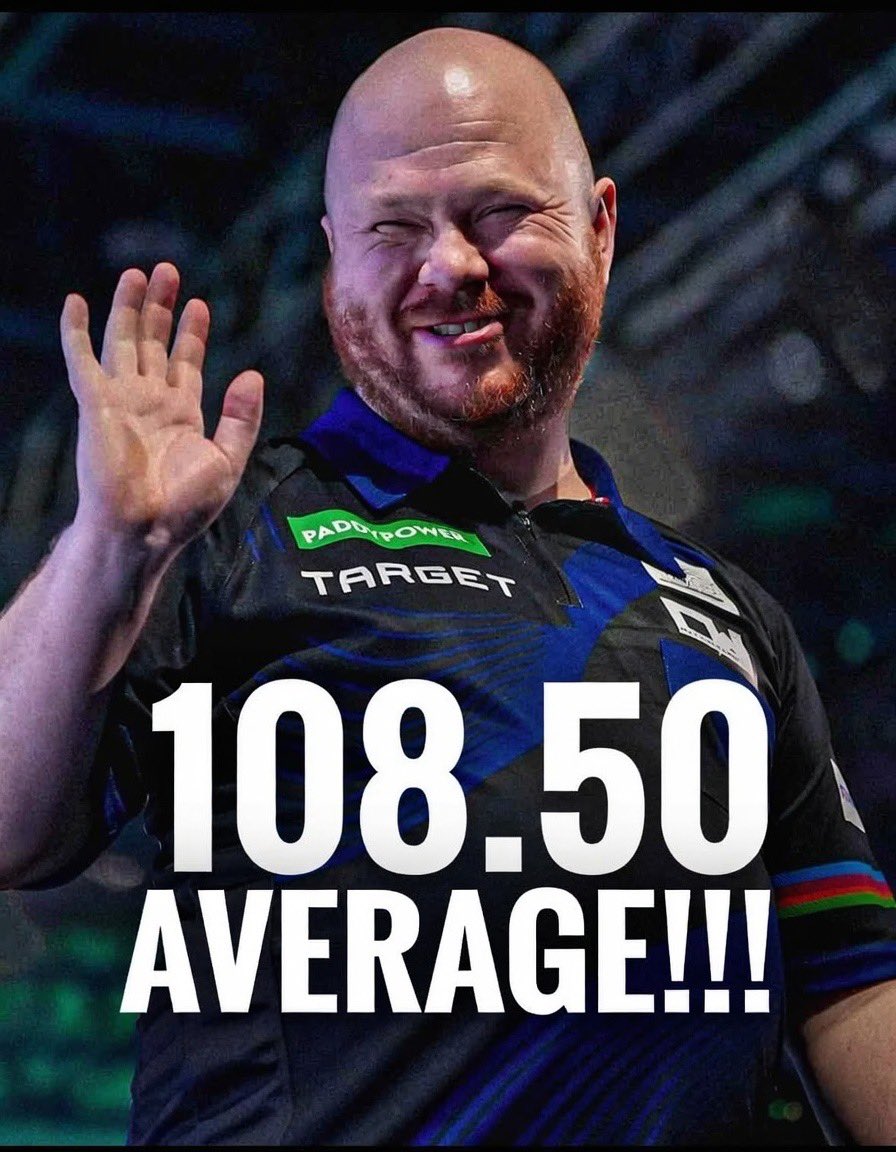 🚨 Justin Hood averages a PHENOMENAL 108.50 in a 6-1 demolition of Gian Van Veen in round 2 of the Pro Tour today! 🐧🎯🔥