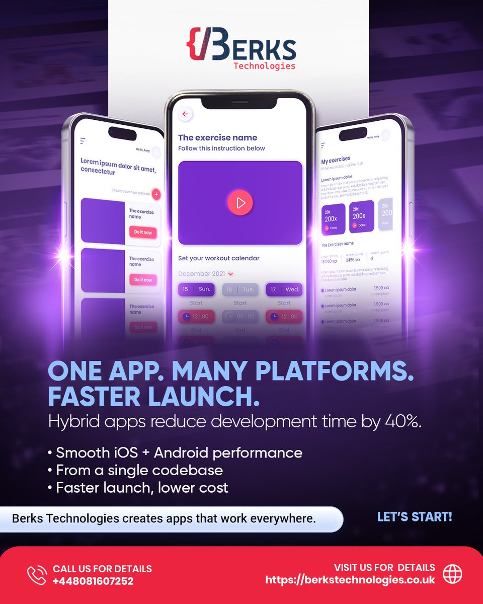 berkstechnology's tweet photo. Hybrid apps that feel native.
Smooth performance across iOS &amp; Android — built to scale.
Let’s launch.
https://t.co/a9xH3aOshA
#Berkstechnologies #IT #Technology #AI #DigitalTransformation #appdevelopment https://t.co/rQl0PYP6R6