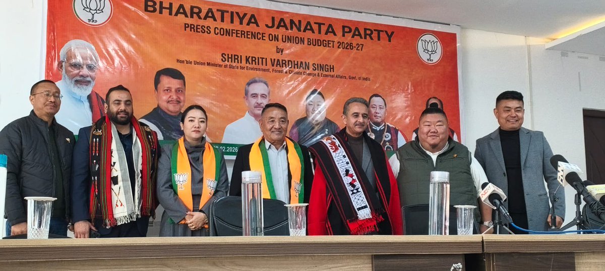Honoured to attend the Press Conference addressed by Hon’ble Union Minister of State,GoI,for External Affairs &amp; Environment, Forest and Climate Change <a href="/KVSinghMPGonda/">Kirti Vardhan Singh</a> ji, held in the presence of Hon’ble Minister, GoN,<a href="/AlongImna/">Temjen Imna Along</a>, and Hon’ble MLA &amp; Advisor, GoN,<a href="/kropolvitsubjp/">Er. Kropol Vitsu</a>, at