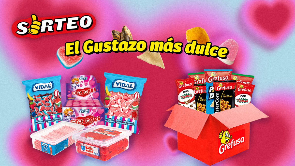 Hoy, como es mi cumpleaños 🎂✨
pensé… ¿Qué mejor regalo os podría traer
que este pedazo de sorteo? 😏

Junto a nuestros amigos de @Grefusa,
que se han unido a la fiesta 🎉
Sorteamos un lote suyo y un lote nuestro 🍬💥

Para participar:
✅ Sigue a <a href="/Vidal_Golosinas/">Vidal Golosinas</a>  y a <a href="/grefusa/">Grefusa</a>