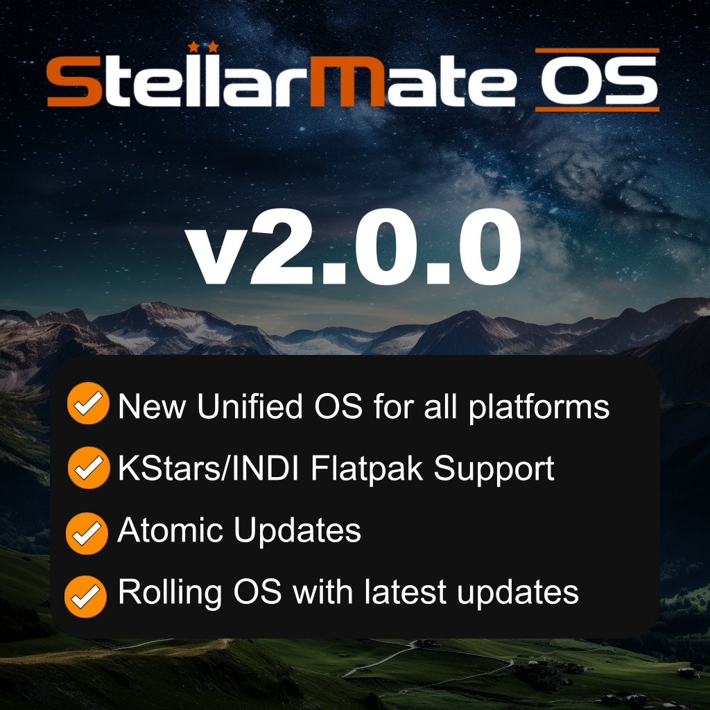 stellarmate's tweet photo. After 6 months of nonstop development, we’re proud to officially release StellarMate OS Version 2, our biggest upgrade yet with major improvements in stability, performance, and features. https://t.co/NtQczJxs17