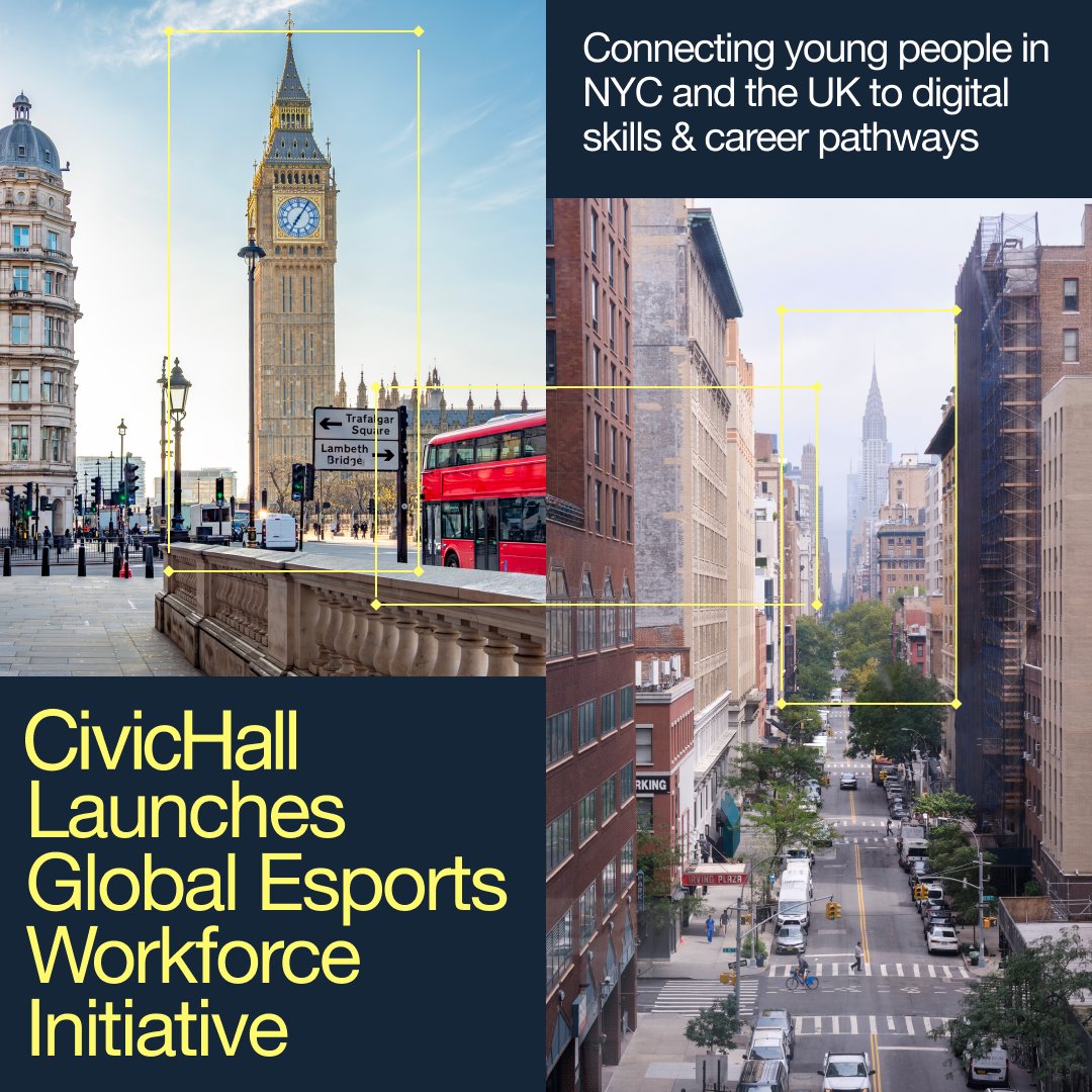 CivicHall's tweet photo. GAME ON. 🎮🌐

We are launching the Civic Hall Esports Exchange and Workforce Development Initiative – a 2026 program built at the intersection of gaming, skills-building, and fostering global connection across NYC and the UK.

Learn more: https://t.co/bHHN1l4UXw https://t.co/e3aI5rpzNM