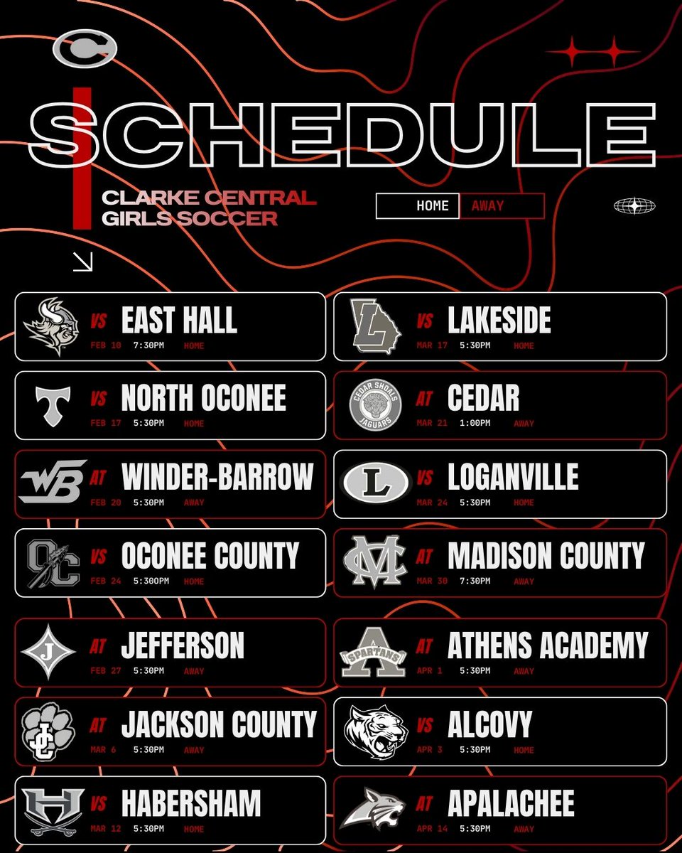 CCGladsSoccer's tweet photo. 2026 Soccer Schedule for the Lady Glads ❤️

#GoGlads https://t.co/PranjKVDxs