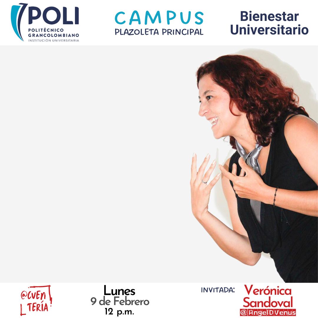 Hoy #Lunes de #Cuentería 🎭 en @PoliGran con @AngelDVenus.

🗓️ Feb 9
📍 Campus
🕛 12 pm

Inv: Bienestar
Org: <a href="/Cuenteria/">Cuentería</a>

#Cuentos #Historias #Cuenteros #NarraciónOral #ArtesEscénicas #Teatro #Bogotá #PoliGran #Politécnico