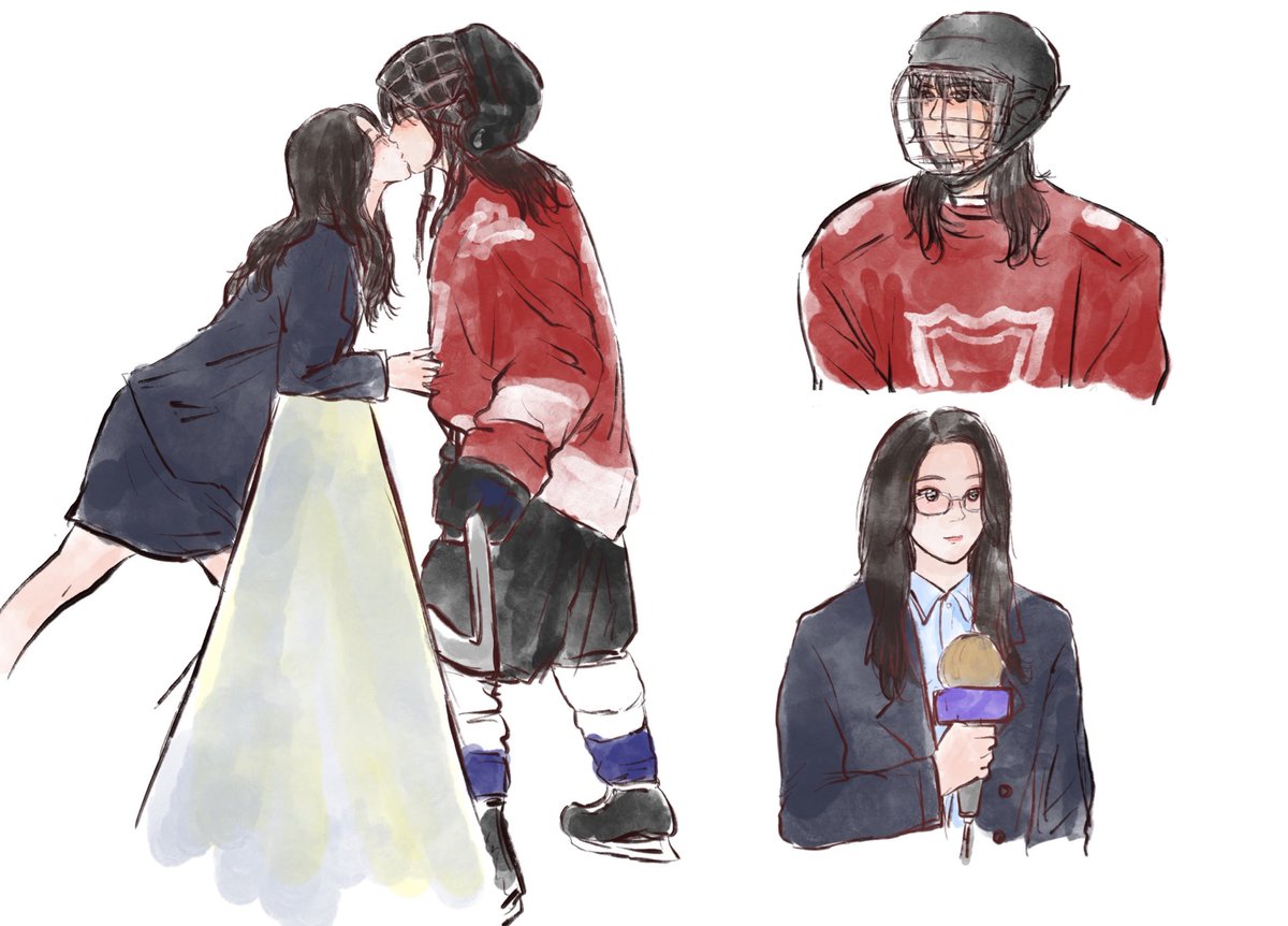 widi1412's tweet image. hockey athlete x news anchor 🩷💛