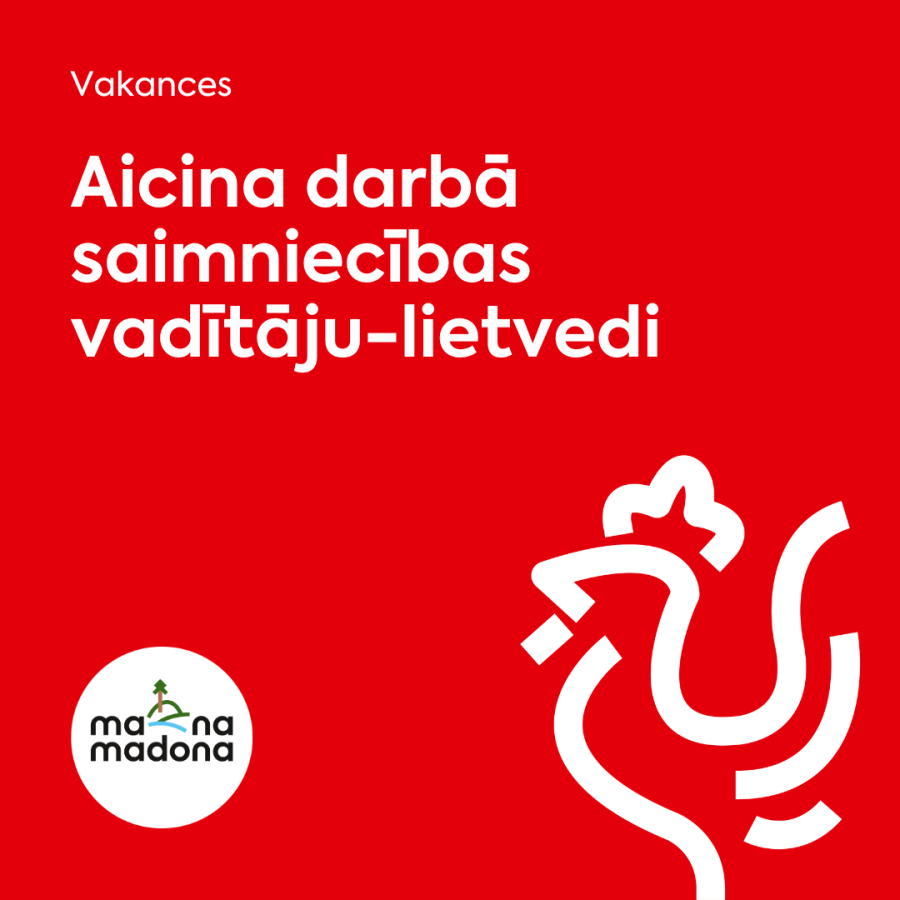 #teirdarbs saimniecības vadītājam, lietvedim Cesvaines PII "Brīnumzeme"
PII "Brīnumzeme" aicina darbā  saimniecības vadītāju (0,5likmes) un lietvedi (0,3likmes) uz nenoteiktu laiku. 

Dokumenti jāiesniedz līdz 2026. gada 20.februārim
madona.lv/lat/vakances?f…