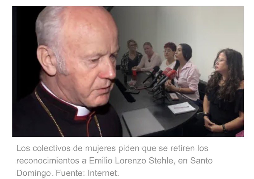 🔴 Colectivos piden retirar homenajes al exobispo Emil Stehle tras conocerse 16 denuncias de violencia sexual y su rol de encubrimiento, según informe de la Conferencia Episcopal Alemana. No más reconocimientos para ofensores sexuales. #ImpunidadSagrada 

ecuavisa.com/la-noticia-a-f…