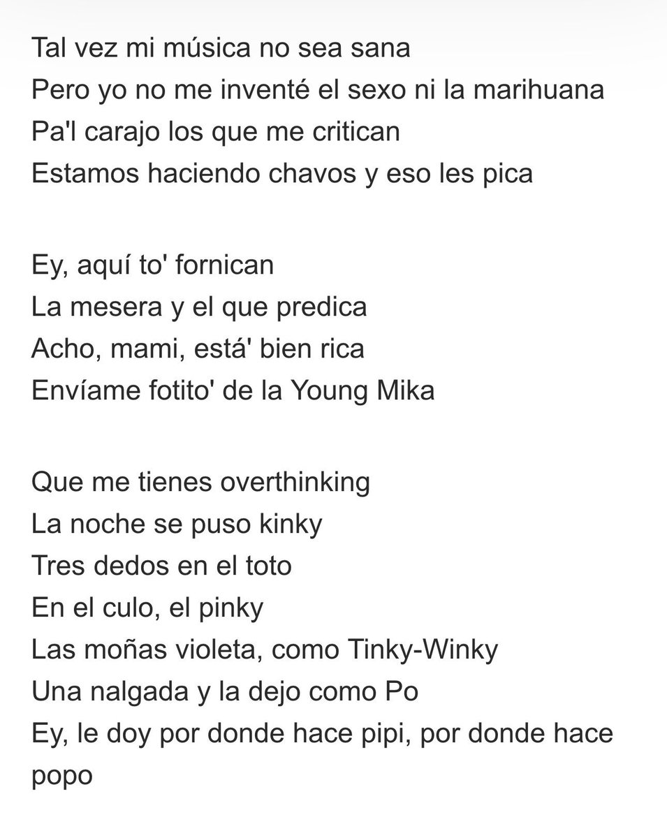 PabloCamPiq's tweet image. ⭕️ ¡Ojo cuidao! Bad Bunny (conejo malo), el nuevo referente de la izquierda mundial canta esto o eso parece, porque entre bostezo y bostezo no se le entiende demasiado. 

Pura poesía. Lean: