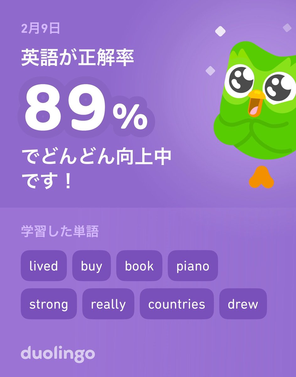 ken_tter's tweet photo. Duolingoで英語を学習中だよ！ゲーム感覚で気軽にできるDuolingoで一緒に学びませんか？ https://t.co/mVKEpR50Af