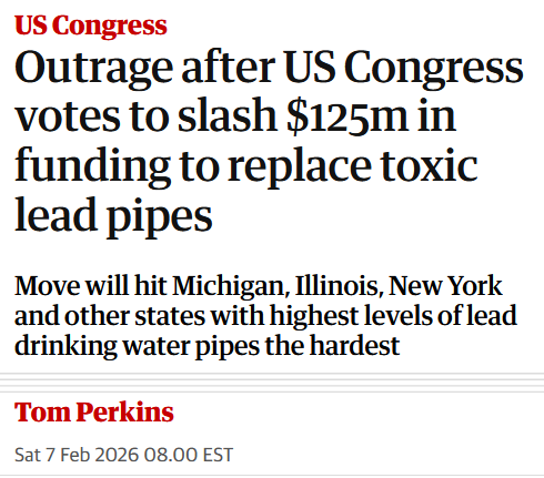 keeping lead in pipes is unfortunately key to providing a future base for the right wing