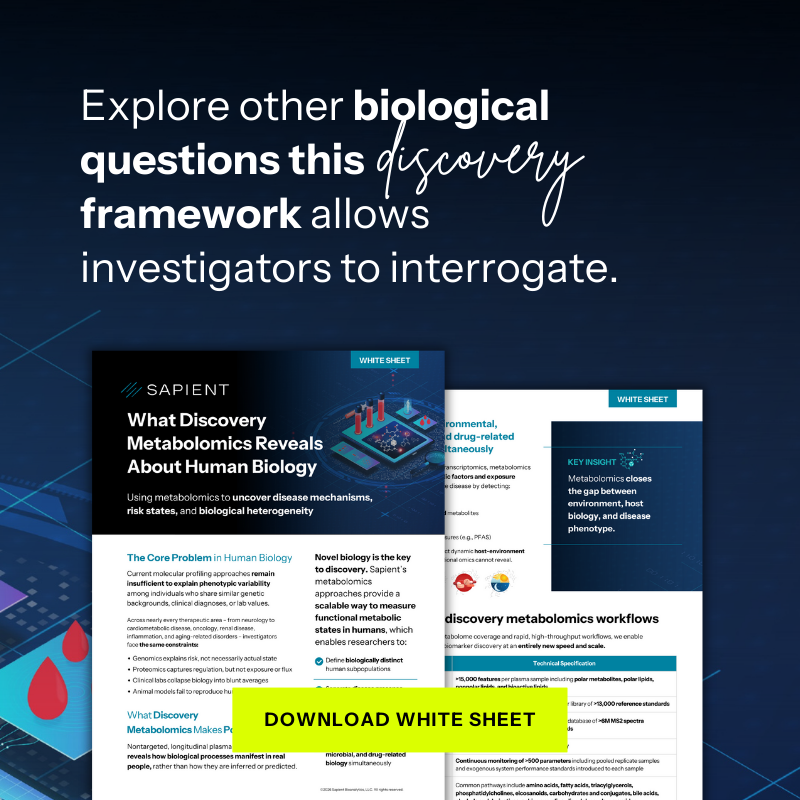 Did you know? Plasma metabolomics reveals system‑wide biology invisible to tissue‑specific markers.
By capturing circulating metabolites from multiple organs, it enables a holistic view of physiology, disease, and biomarker discovery.
🔗 sapient.bio/resources/meta…
#Metabolomics