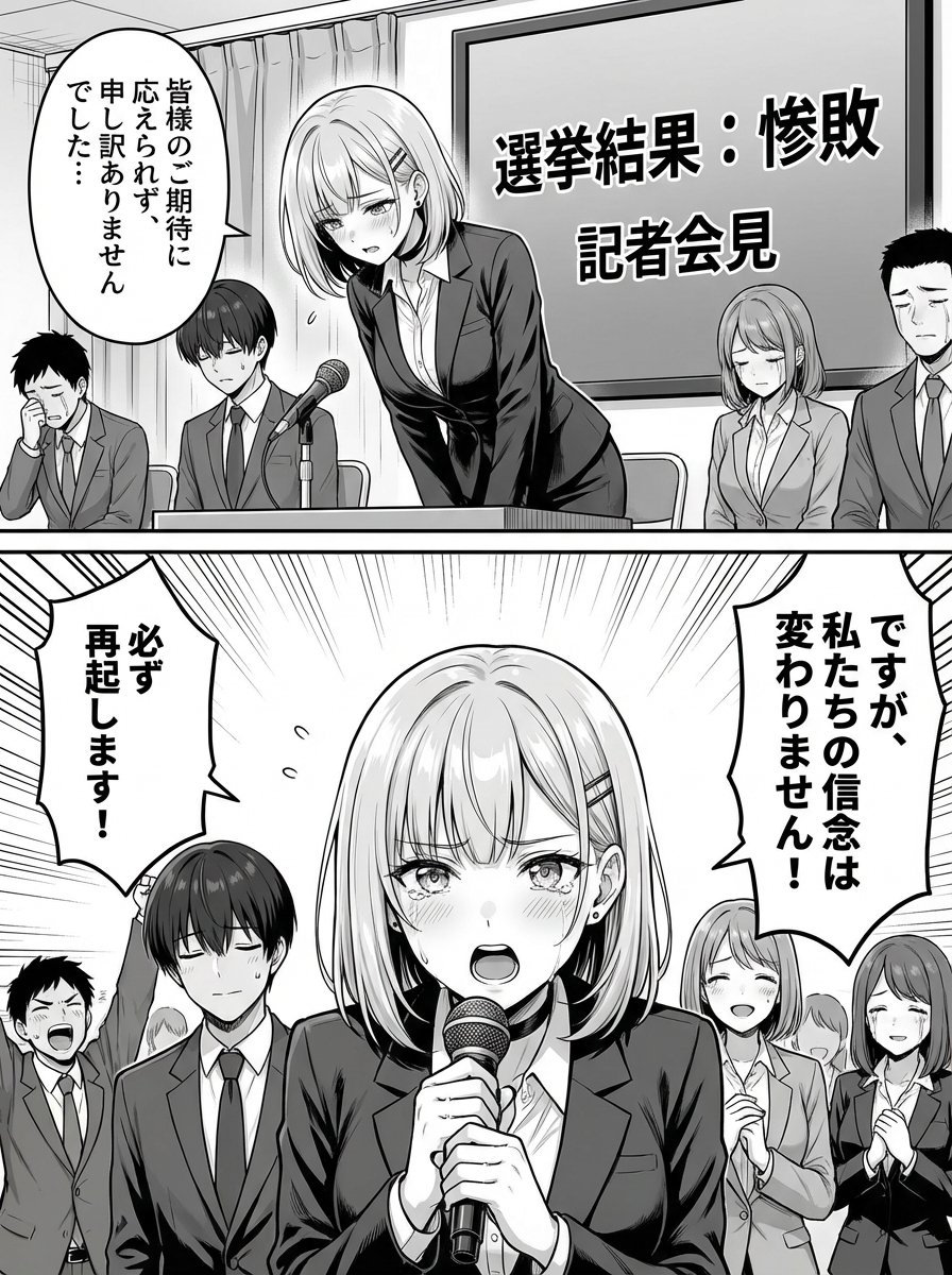 おっぱい党惨敗・・・無念!! 