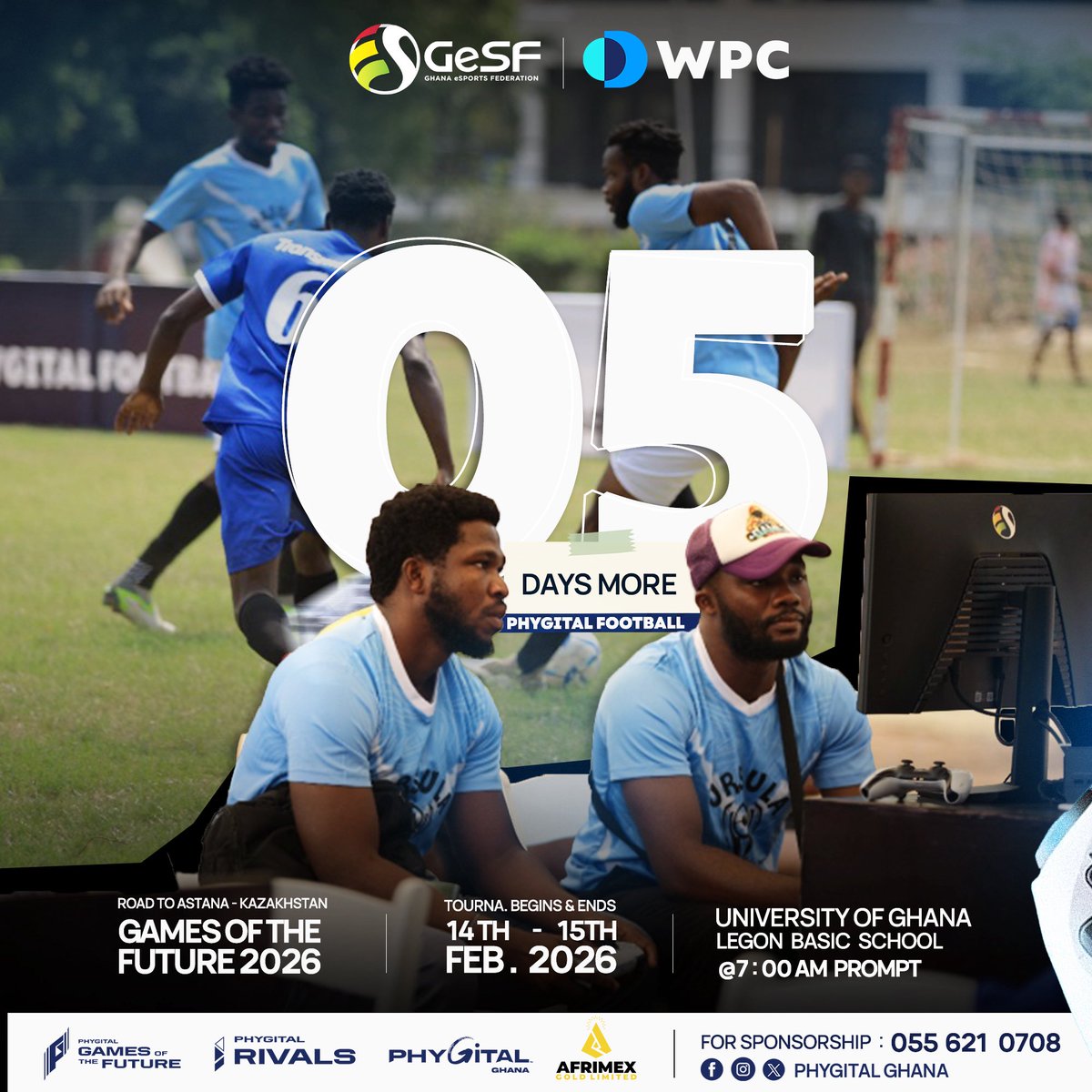 Ghana Esports will host the 2026 Phygital Rivals – Football on 14th February 2026 at the University of Ghana, Legon (Basic Schools).

The tournament will feature 16 phygital teams competing in a two-stage format. Teams will first battle in the digital stage using UFL, after which