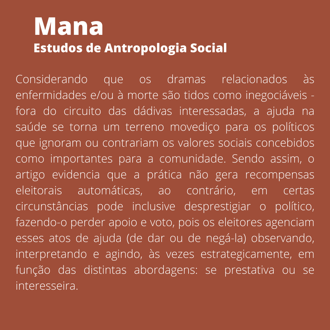 mana_revista's tweet photo. Nesta segunda-feira, recomendamos o artigo “O eleitor não é bobo”: dinâmicas morais em
torno da ajuda na saúde em um município fluminense, escrito por Gilmara Gomes da Silva Sarmento.

Leia em: https://t.co/F7tyFvO2H4

Acesse nosso site: https://t.co/KmizvjFbMV https://t.co/3lAuMFgd6l