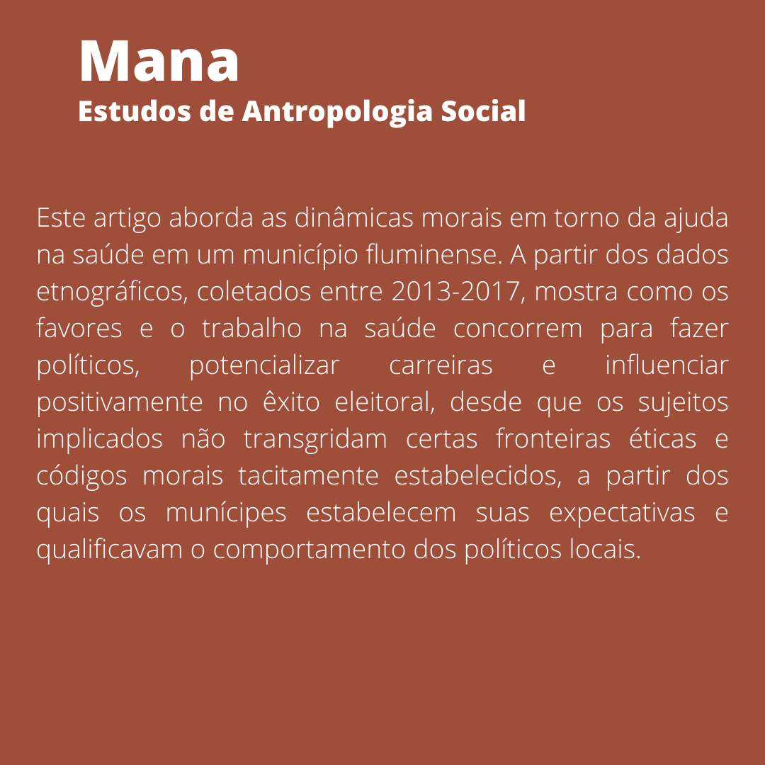 mana_revista's tweet photo. Nesta segunda-feira, recomendamos o artigo “O eleitor não é bobo”: dinâmicas morais em
torno da ajuda na saúde em um município fluminense, escrito por Gilmara Gomes da Silva Sarmento.

Leia em: https://t.co/F7tyFvO2H4

Acesse nosso site: https://t.co/KmizvjFbMV https://t.co/3lAuMFgd6l