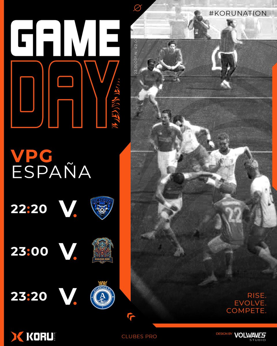 🗓️ GAME DAY | VPG ZERO &amp; VPG

🏠 22:20 vs <a href="/WINCHESTERSP0RT/">WINCHESTER SPORTS</a>

🏠 23:00 vs #KhazadDum

🏠 23:20 vs <a href="/atlanticaFC2026/">AtlanticaFC</a>

Nuestra casa, nuestras reglas.

#VPGSpain <a href="/Volwaves/">VOLWAVES Studio</a> #KORUNation