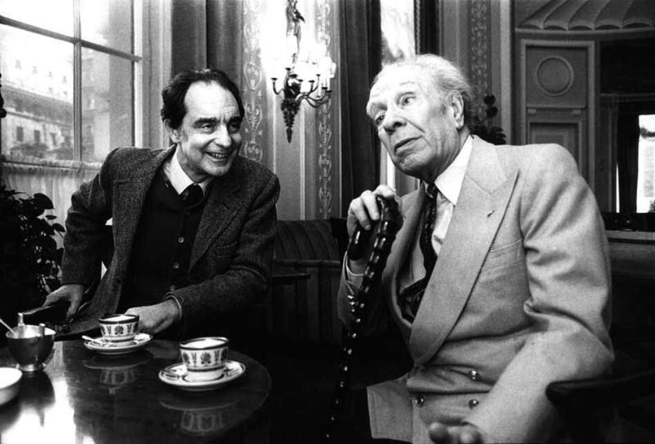 Italo Calvino and Jorge Luis Borges.