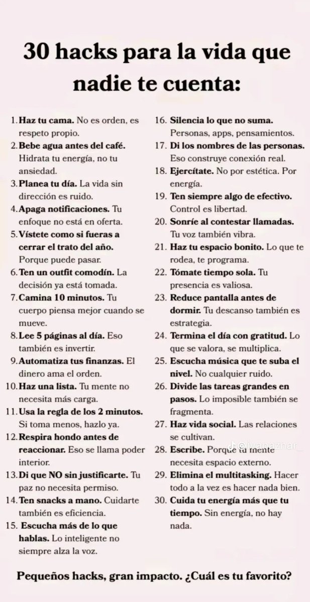 feydisciplina's tweet photo. 30 hacks para la vida que nadie te cuenta: https://t.co/7M7XBfsZ9C