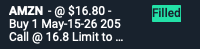 LongShot_Trades's tweet photo. Just bought AMZN may call 205 strike https://t.co/IfNnXovqOv
