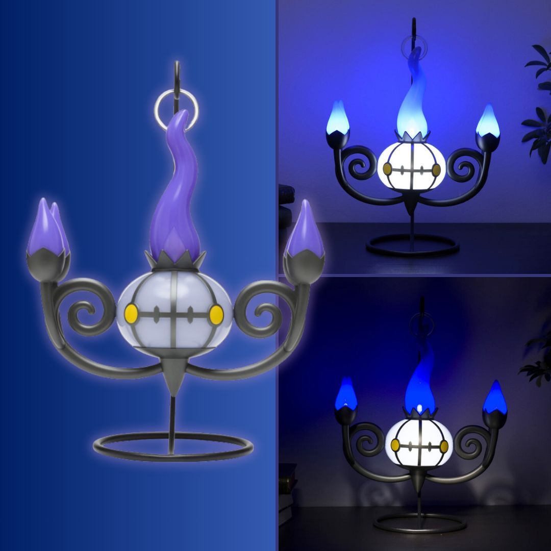 This Pokémon lamp is low-key haunting 👀 Chandelure’s flame actually flickers… 👻✨ 
#Pokemon