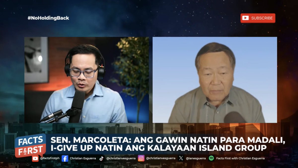 jesusfalcis's tweet photo. ⁉️ Christian Esguerra:

“Justice, may tanong ako.

Of course when you talk about intention or motive ang nakakasagot nyan talaga siempre yung tao na involved.

Pero sa pag basa niyo po dito sa mga statements coming from Senator Marcoleta, do you honestly believe that he doesn’t know? 

Abugado naman yan. Eh di dapat nabasa niya yan. But why would he still insist on something clearly written in our laws?”

✅ Justice Carpio:

“Mahirap yan, Christian.

All I can say is maling-mali siya. He is so wrong. And the evidence is there in the law. Sabi nya, “Wala namang West Philippine Sea.”

Eh meron eh. Nasa batas na ginawa ng Congress when he was (SAGIP) Party List member of the House of Representatives.

Hindi niya siguro binasa. He did not read. He did not attend the debates. He did not read the law. I don’t know what he was doing.

Alam mo, may mga estudyante tayo na hindi pumapasok. Hindi nag-aral. Eh baka ganyan lang nangyari.”

😹😹😹