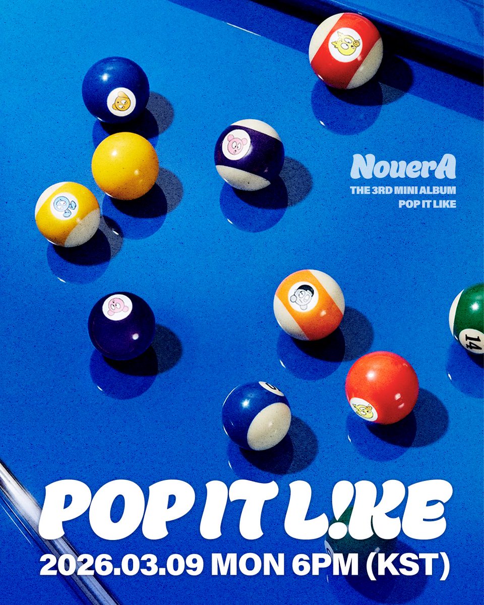 nouera_official's tweet image. NouerA THE 3RD MINI ALBUM
[POP IT LIKE]

🎱 2026.03.09 6PM (KST)

#NouerA #누에라 #ヌエラ
#POP_IT_LIKE