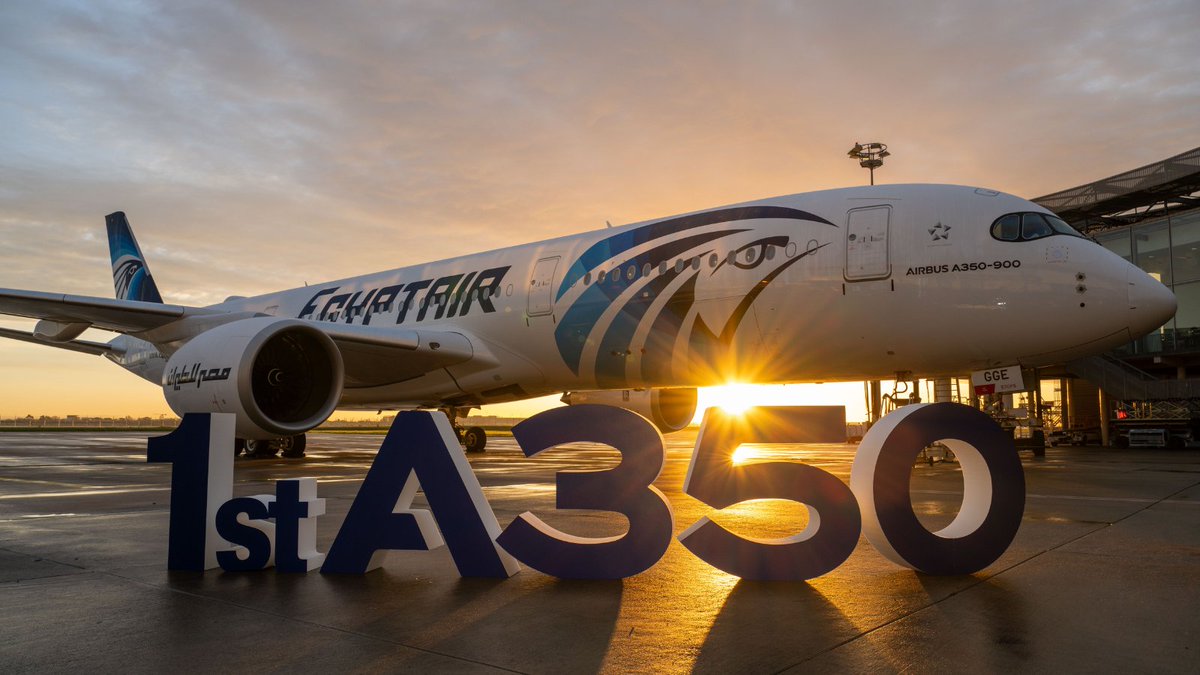 AirbusPRESS's tweet image. .@EGYPTAIR takes delivery of its first of 16 Airbus A350-900 aircraft
Read more ➡️ fly.airbus.com/4rzuVDu