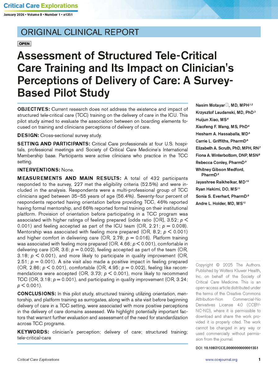 Critical Care Explorations tweet media
