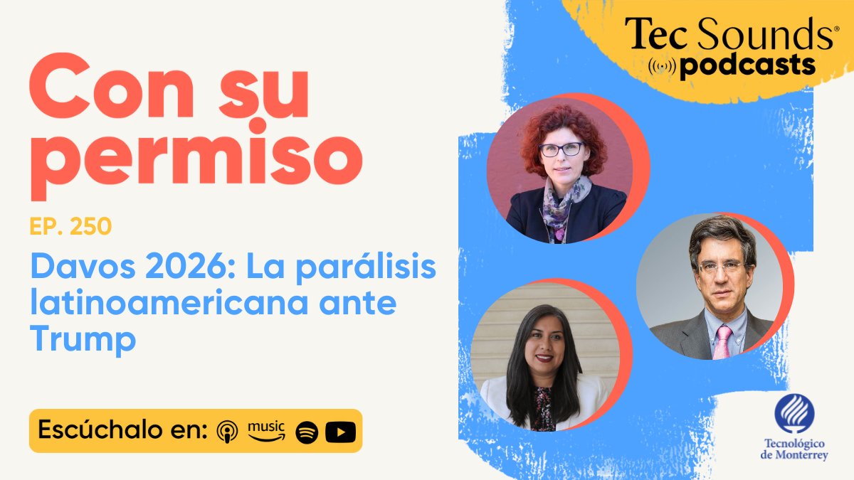 CSocialesTec's tweet image. ¿Todavía no lo has escuchado? 👀
En el nuevo episodio de #ConSuPermiso conversamos sobre Davos 2026 y el panorama internacional, con @azuropa, @beatawojna y @carloselizondom.🔝 

🎧 Ya disponible en Spotify ow.ly/WiYa50Y9qAI

#SomosCSociales