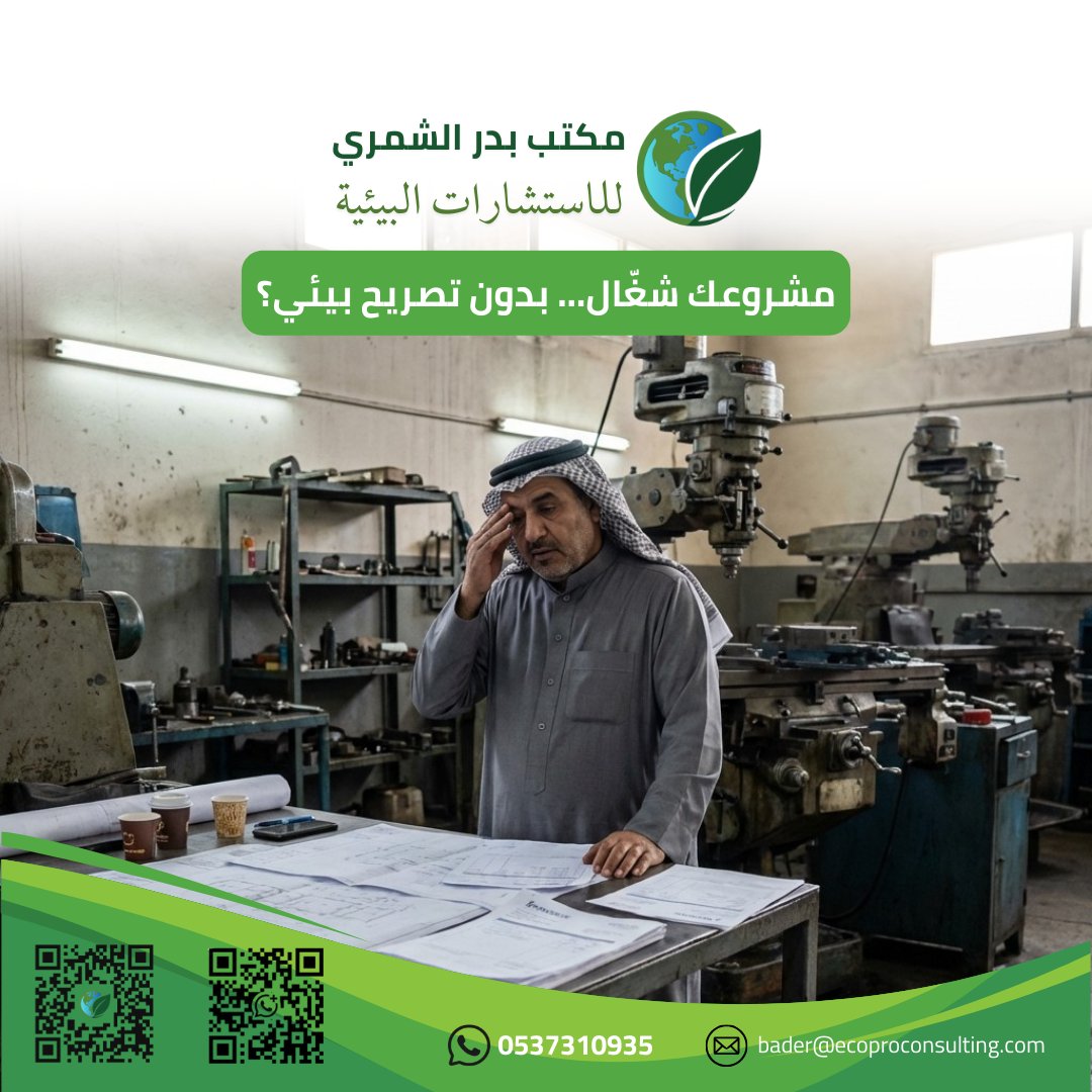 ecoprconsulting's tweet photo. مشروعك شغّال؟
لكن بدون تصريح بيئي؟

الغرامات وإيقاف النشاط ممكن تصير في أي وقت.
نساعدك نطلع التصريح البيئي بشكل نظامي وسريع.
تواصل معنا وخلّك على الطريق الصحيح.
#تصريح_بيئي #مشاريع_سعودية #امتثال_بيئي #استشارات_بيئية https://t.co/FMV6PiHjBD