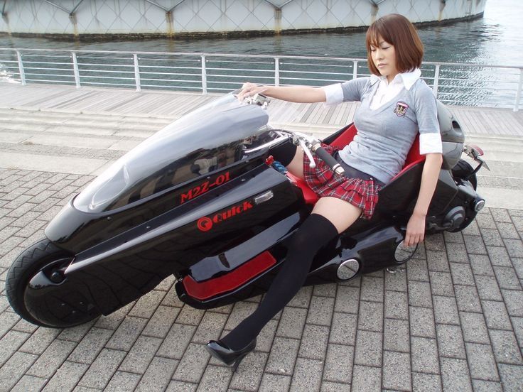 A replica of the iconic "Kaneda bike" from  Akira