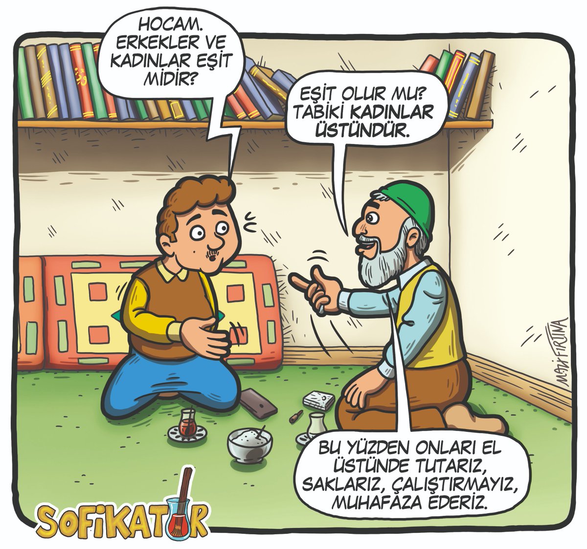 kullukyapbiraz's tweet image. El üstünde olan kıymetlidir.
#sofikatur

#islam #tasavvuf #mizah #karikatur #cartoon #199