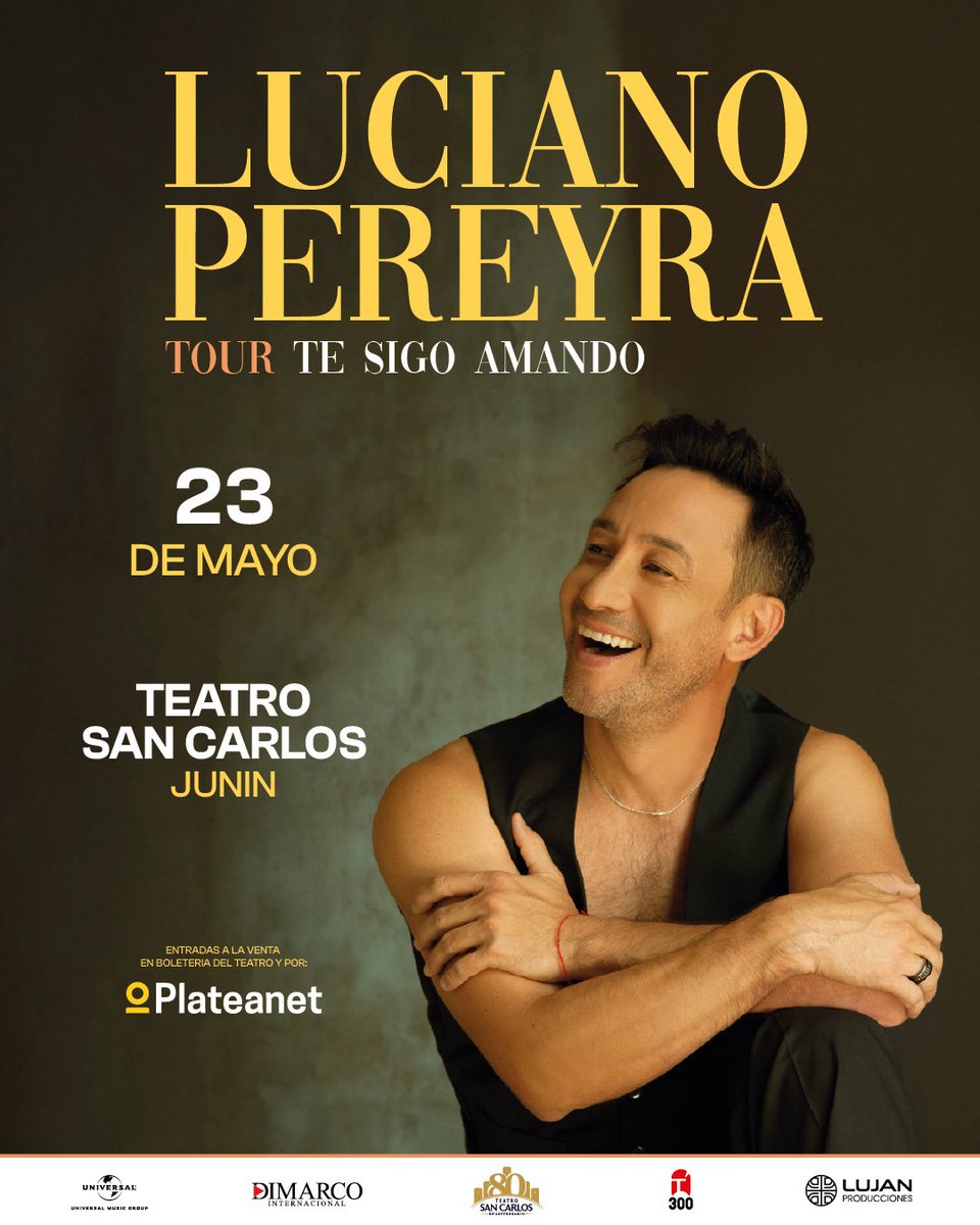 #TourTeSigoAmando en #Junin 

🏟️ Teatro San Carlos
🗓️ 23 de mayo
🎫 plateanet.com/obra/32924?obr…