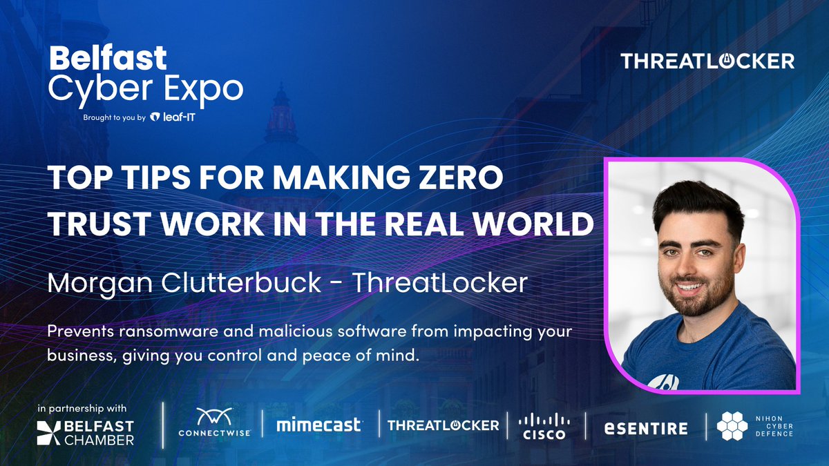 Modern attacks can bypass traditional antivirus. Join Morgan Clutterbuck at the Belfast Cyber Expo on 26 Feb at Clearer Twist National Stadium to learn how Zero Trust &amp; app allowlisting can reduce risk &amp; protect critical systems.  

Tickets: f.mtr.cool/wuhrbpolvg