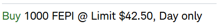 $FEPI added more in my retirement account. Been getting around $1k in dividends per 1k shares per month.
