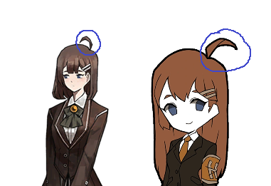 Coraxaliz's tweet photo. I love how LoR Hod's ahoge face the opposite direction from LC Hod. Peak character design https://t.co/EEeBs5w2QC