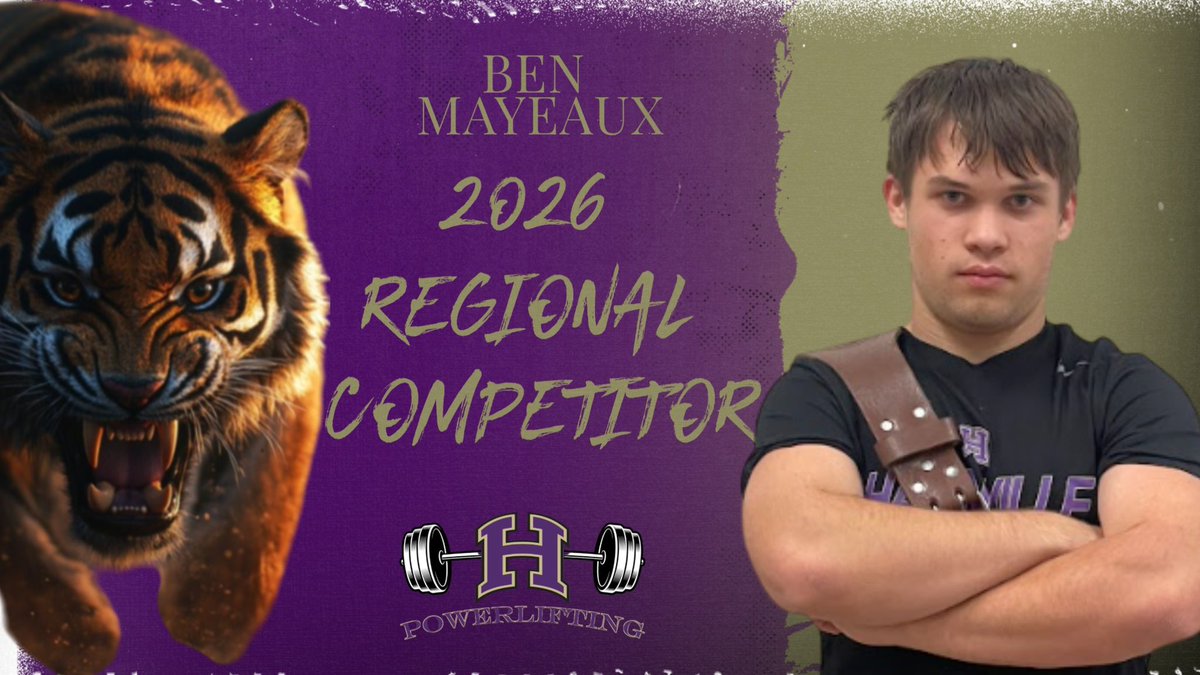 hahnvillesports's tweet photo. Congratulations to Hahnville powerlifters Liam Beauvais, Marcus Carpenter, Ben Mayeux, and Fisher Robinson who qualified for regionals! 🏋️🐅 https://t.co/Qbj7uHczgq