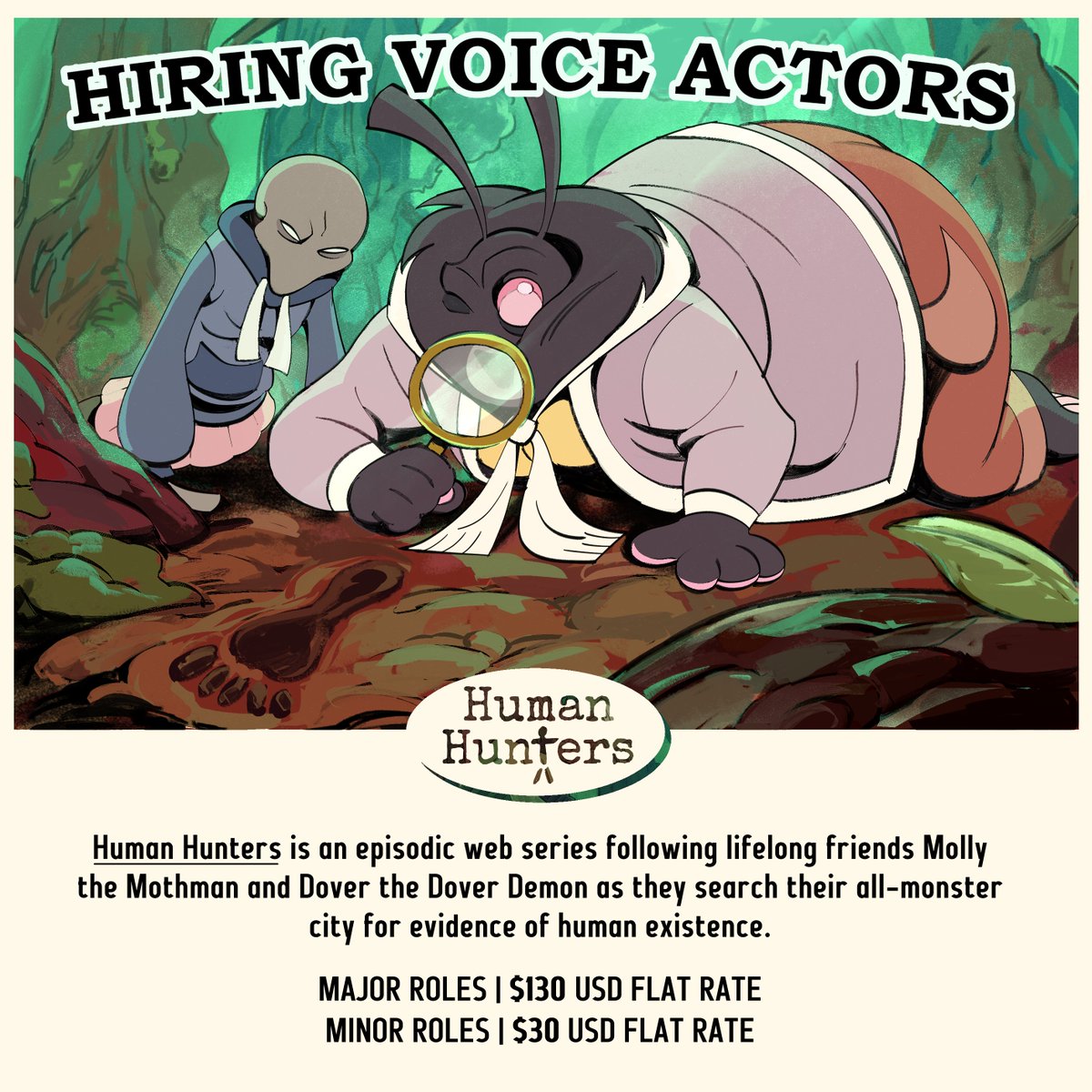jast4rd's tweet image. 🎤CASTING CALL🎤

Hiring paid VOICE ACTORS for a short (5-6 minute) animated pilot! 

✦ 3 roles open
✦ Submission Deadline: Feb 20th

If you’re interested, there's more info below! (1/2)
