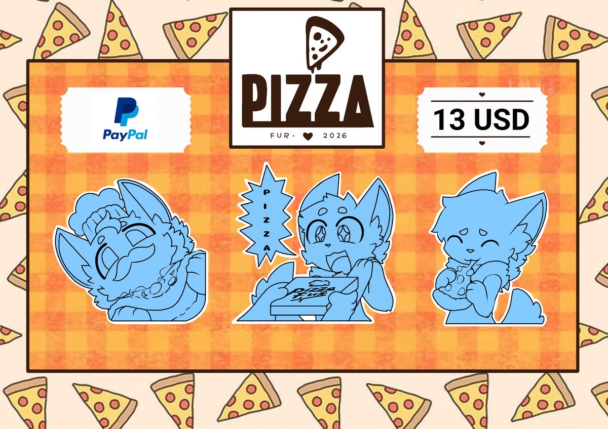PIZZAFUR! 🐇🍕🐱

Happy Pizza Day! 🍕🍕🍕

Try them hot and delicious~ 🔥

💵 Sticker promotion: 13 soles/USD 💲
I accept: PayPal / Yape 📝

Take advantage and get your delicious pizza UwU 🍕

Contact: t.me/kakari_Sukuro