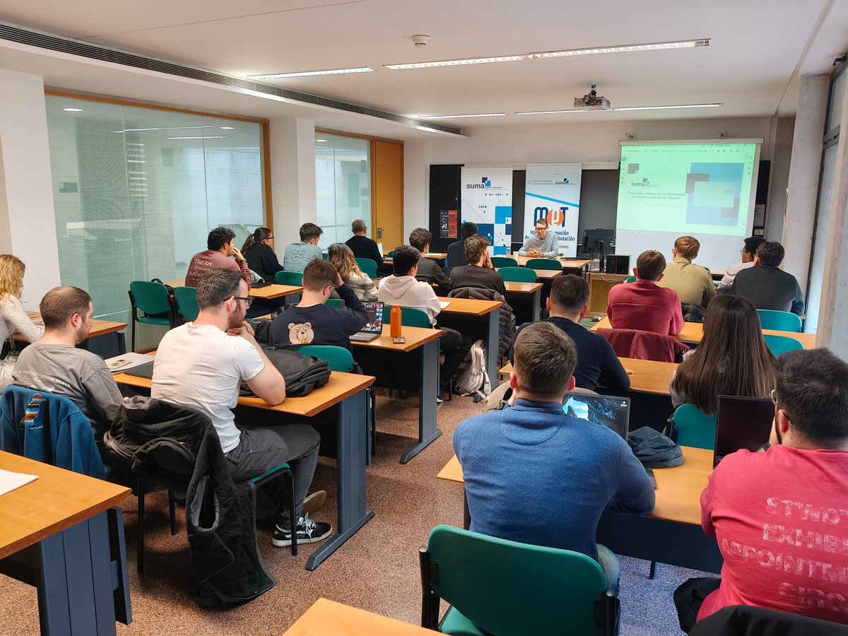 El Director de <a href="/SumaAlicante/">Suma Gestión Tributaria</a>, D. José Antonio Belso,  nos acompañó hace unos días en el aula del #MeT impartiendo una charla para nuestro alumnado bajo el título  "Suma Gestión Tributaria, un paradigma de la Gestión Tributaria Integral para las Entidades Locales".

#SUMAconlaUA